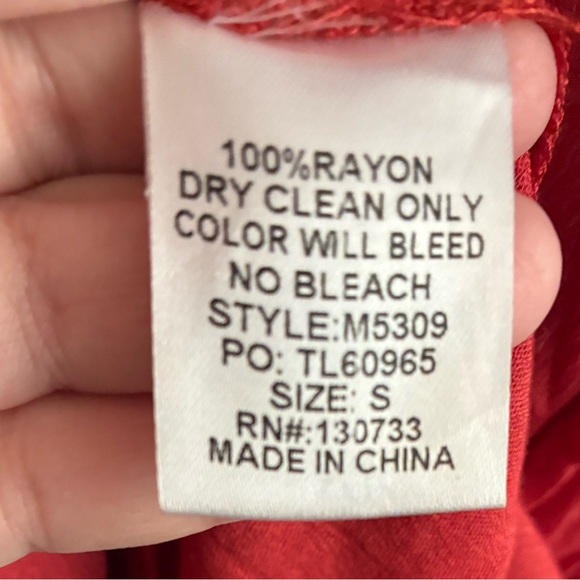 Umgee Embroidered Red/Orange  Women's Mini Dress S - Picture 10 of 10